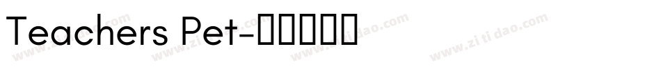 Teachers Pet字体转换
